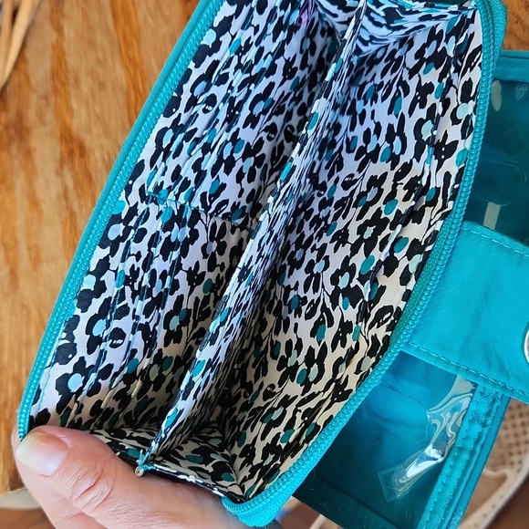 Vera Bradley Quilted Teal Wallet - Picture 7 of 16
